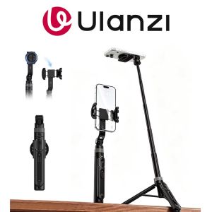 Ulanzi TT86 90cm 2 in 1 Magnetic Phone Clamp Holder Overhead Tripod Selfie Stick Bluetooth Remote Control for Mobile Smartphone