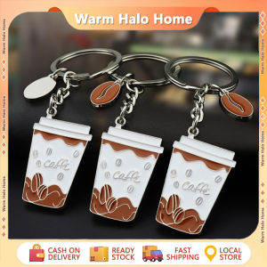 Mini Metal Coffee Cup Keychain Coffee Bean Pendant Keychain Women Men Backpack Accessories Charm Barista Business Promotional Gift