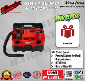 100% Genuine Milwaukee M18 Gen II Wet & Dry Vacuum - Model M18 VC-2