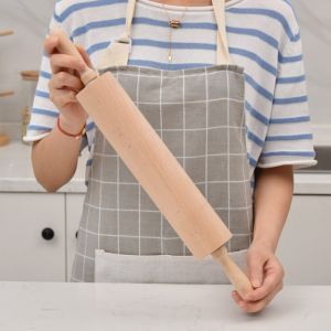 MUNCHX Gỗ sồi Cây cán bột Có Tay Cầm Xoay tự do Máy cán bột làm bánh bao  Không sơn không sáp Máy cán bột Làm bánh tại nhà
