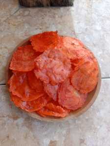 500gr Emping Melino Mentah Rasa Pedas Manis
