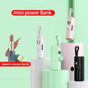 JAYA POWERBANK MINI travel power bank kantong powerbank type c iphone lampu emergency mini travel 5000mah P031