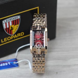 Jam tangan Wanita Leopard 3327 tali rantai tanggal aktif analog original