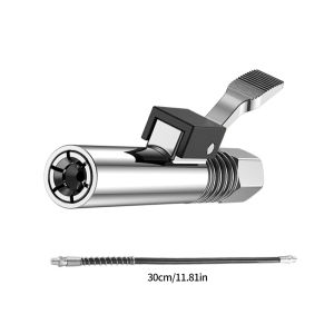 ⭐️【มีในสต๊อก+คลังสินค้าท้องถิ่น】⭐12000 PSI Grease Tool Coupler Heavy-Duty Quick Lock And Release Double Handle Stainless Steel NPTI/8 Leak-Free Grease Tool Tip