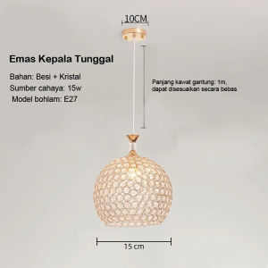 Lampu Gantung Kristal Ruang Tamu Hias Modern Minimalis Mewah Lampu Ruang Tamu Lampu Gantung