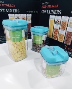 Airtight Food Storage Stackable Container with Easy Lock and BPA Free 1set7pcs