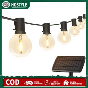 【Free Shipping】 Solar String Lights Outdoor G40 Shatterproof LED Bulbs for Garden Patio and Event Lighting