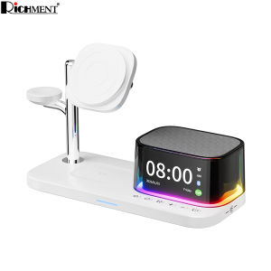 RICHMENT 5-in-1 Foldable & Rotatable Magnetci Wireless Charging 25W Fast Charging Station Fast Wireless Charger Dock for iPhone 16/15/14/13/12 Pro Max Apple Watch AirPods Samsung Galaxy S26 Ultra/S25/S24/S23/S22/Samsung Watch & Other Devices Smartphone