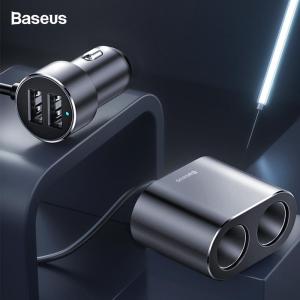 Baseus Car 12V-24V Dual USB Car Charger Socket Splitter Power Adpater 100W Car Auto For Car Auto Accessories