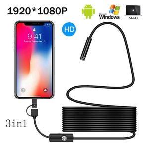 ♥【Readystock】 + FREE Shipping ♥ 1080P Full HD USB Android Camera Endoscope IP67 1920*1080 1.5m 3.5m 5m Micro Inspection Video Camera Snake Borescope Tube