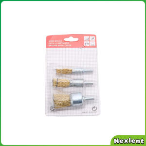 Nexlent Steel Wire Polishing Wheel Grinder Cleaning Gold Tone Crimped Brush Tool 3Pcs/set