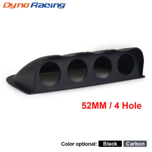 Car Modification 52MM Universal instrument panel  4 Hole-mounted racing instrument mounting bracket  ABS Black Carbon Fiber