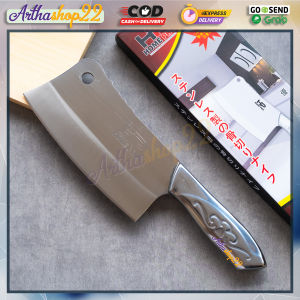 Golok daging Luji Stainless Steel B018 Golok tulang Chinese Chef Knife Cleaver Pisau dapur cincang