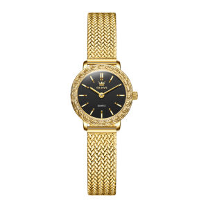 OLEVS 5643 Women Quartz Fashion Watch Gift Stainless Steel Watchband Round-dial Wristwatch