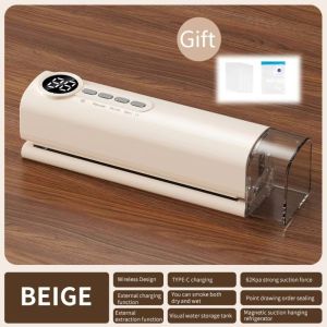 ANAMA Wireless Automatic Vacuum Sealer Handheld Digital Display Vacuum Sealing Machine Portable USB Charging Food Packaging Sealer for Household