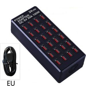 100W USB Charger Station 24 Ports Hub Multiple USB Travel Desktop Wall Charger Suitable for Mobile Phone