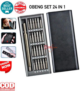 ( BISA COD ) PROMO Obeng Set 24 in 1 Multifungsi / Obeng Portable / Obeng Set Premium 24 set Pegangan paduan aluminium Multi Magnetic Screwdriver Screw PC Laptop HP Smartphone / Precision Magnet Reparasi Screwdriver Kit Set 24pcs