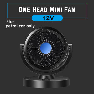 KMH 12V Double Head Car Fan Mini Fan Cooling Aircon Dual Headed Car Fan 360 Degree Rotation Electric Fan USB Car Fan