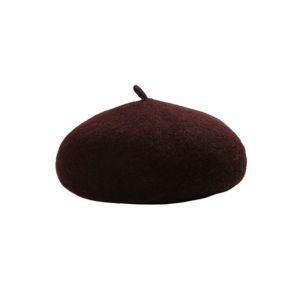 NOVELLEO Plush Women Wool Berets Keep Warm Cloud Artist Hat Fashion Solid Color British Beanie Hat Ladies