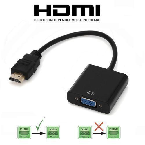 HDMI To VGA/SVGA 15-pin D-sub Female Convertor Adapter White HD