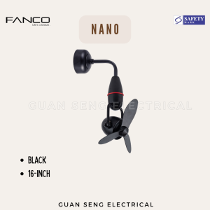 FANCO Nano 16" DC Motor Ceiling / Wall Mounting Fan