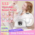 Mafababe S32 Wearable Breast Pump with smart features (150ml) Four Modes Nine Stalls Integrated Hands-Free High Suction Invisible Silent Milking. 