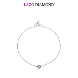 LAZO DIAMOND Mini Heart Diamond Bracelet in 9k White Gold