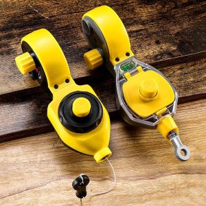 LUZMAR Automatic Reset Type Construction Measuring Tools Ink Marker With 50M Chalk Lines Hand Crank Scriber Wire Drawing Tool Carpenter Tools Wood Scriber