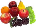Artificial Fake Fruit, 8 Pcs Faux Fruit Centerpieces Dining Table Decorative, Lifelike Fruits Set Contain Fake, Grape, Orange, Pear for Home Kitchen Décor. 