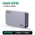 Củ sạc nhanh UGREEN Nexode Pro X753  GaN Ultra-Slim 65W siêu mỏng 3 cổng 2C1A sạc nhanh PD/PPS/QC. 