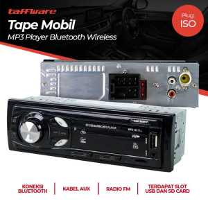 COD Taffware Tape Mobil Audio MP3 Player Bluetooth 5.0 60W with Remote MP3 S211L / Tape Audio Mobil Mp3 Player Paket Audio Tape Mobil Full Set Mobil Bluetooth Full Bass