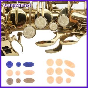 wangzhansi 9ชิ้น เซ็ตปุ่มปุ่มแซกโซโฟนสำหรับชิ้นส่วนพลาสติก Alto Tenor Soprano Sax