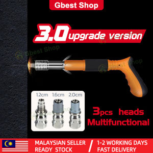 Gbest Third Generation upgrade version Manual Steel Nail Gun Cordless Tufting Gun Pneumatic Rivet Gun Tool Ceiling Artifact Concrete Wall Fastening Nailer tool Pipe Clamp Round Cap Nail