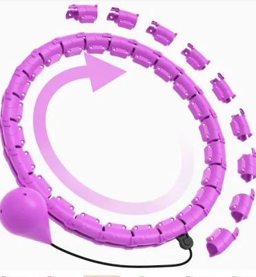 24 sectionsfree hula hoop Adjustable Sport Hoops Abdominal Waist Exercise Detachable Hoola Massage Fitness Hoop Training