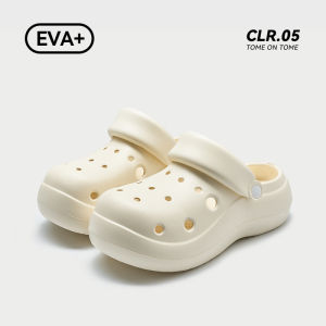 [Free Shipping] 4Cm Height-Increasing Clogs For Women EVA Summer Outdoor Thick-Soled Sandals Thickened Non-Slip Breathable And With A Closed-Toe Design