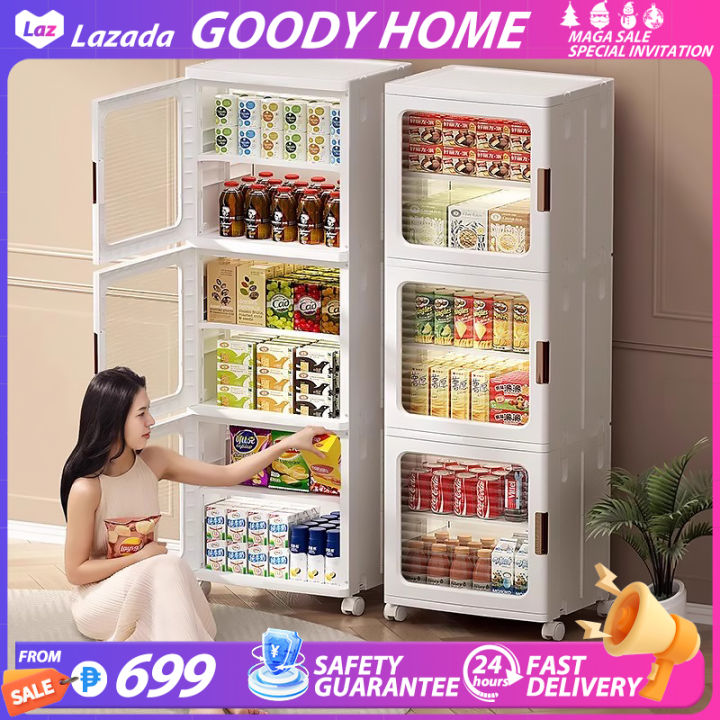 Goody%2037cm%20Wide%20Gap%20Storage%20Cabinet%20Foldable%20Storage%20Cabinet%20Organizer%20Locker%20Magnetic%20Plastic%20Cabinet%20Storage%20-%20Image%202