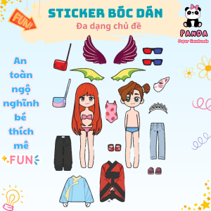 (66B)Bộ Avatar Sticker đồ chơi bóc dán học liệu montessori giúp bé phát triển kỹ năng toàn diện