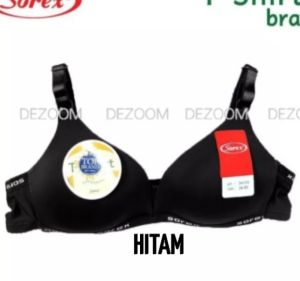 Bra Sport Bh sorex 34135 Tshirt Bra size Cup A B tanpa Kawat Kait 3 buah