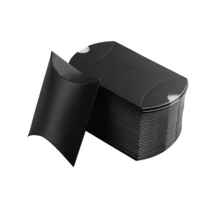 LIVELYN 10/50pcs Trang trí nội thất Túi quà Ủng hộ đám cưới Giáng sinh Hình dạng gối Túi quà Kraft Hộp kẹo giấy