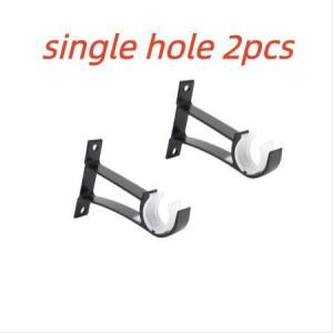 Double Curtain Rod Bracket Holder Set Metal Heavy Duty Base Rod Pole Window Track Holder
