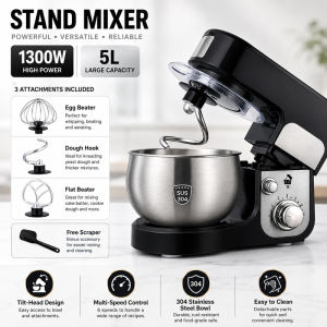 5L Vertical Blender 1300W Household Chef Machine Food Mixer Multi-functional Dough Mixer