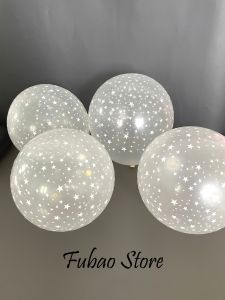 Bong bóng trong suốt in hình ngôi sao trang trí sinh nhật Fubao Store