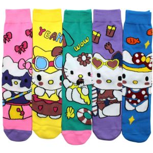 5 pairs of Anime cartoon socks collection couple novelty designer hip hop funny casuals sock