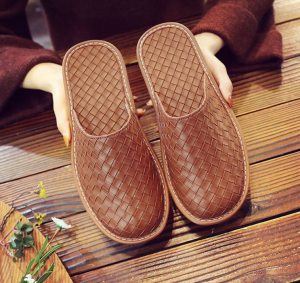 Dệt da của phụ nữ phẳng Giày Muller 2023 nhà mới và kiểu ngoài trời