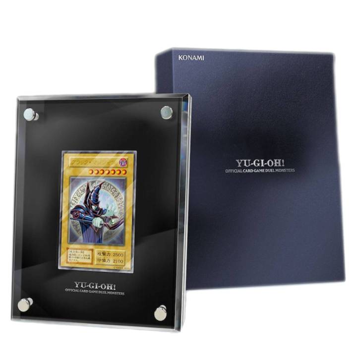 Unboxing: Yu-Gi-Oh! TCG Stainless Steel Card: Dark Magician Girl, features iridescent gradients and comes in a thick acrylic display with supportive leg pegs. First appearing in the Battle City arc Unboxing: Yu-Gi-Oh! TCG Stainless Steel Card: Dark Magician Girl, features iridescent gradients and comes in a thick acrylic display with supportive leg pegs. First appearing in the Battle City arc