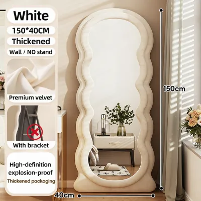 FairCraft​​ Thickened Full Body Mirror With Stand Full-Length Mirror Wall Whole Body Mirror With Bracket