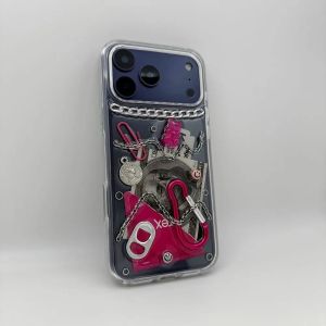 3D American Punk Style Trendy Phone Case For Women Shockproof Cover For iPhone 17 Pro 16 Pro Max 15 14 13