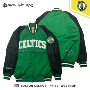 Jaket Varsity NBA Pria Wanita Celtics Bomber Basket Series Premium Bordir - Jumpshot