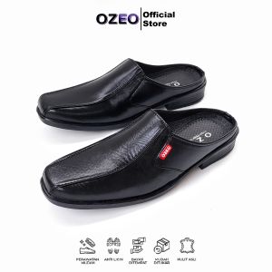 Ozeo - Sepatu Pantofel Pria Dewasa Sandal Pantofel Cowok Sepatu Kulit Formal Kasual Sepatu Kerja L-501