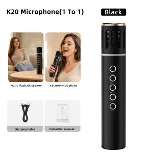 K20 Wireless Mic karaoke SpeakerPortable Bluetooth Microphone SpeakerHi-Fi Sound For Singing Music Mikrofon